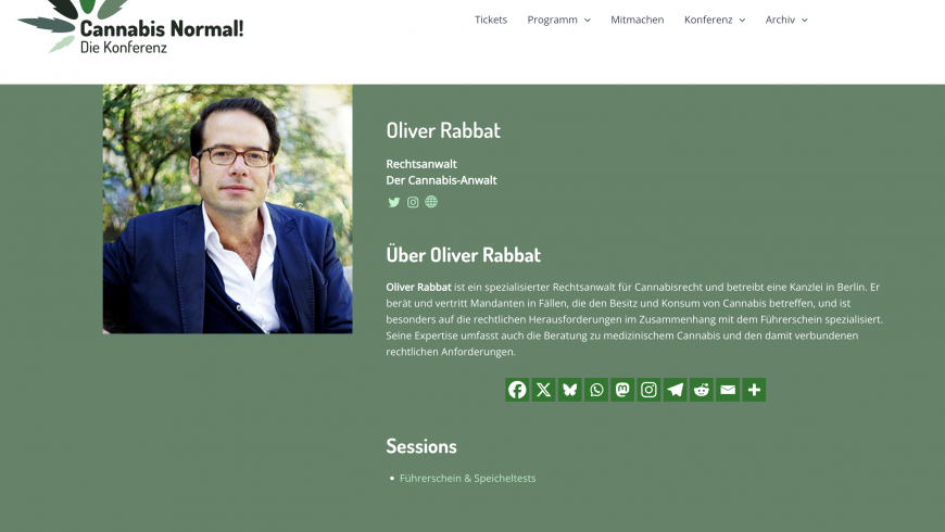 Ich spreche auf der Cannabis Normal Konferenz 2025