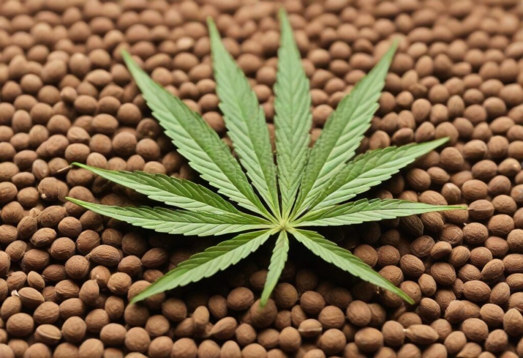 Cannabisblatt auf Cannabissamen – Bestellung aus dem EU-Ausland