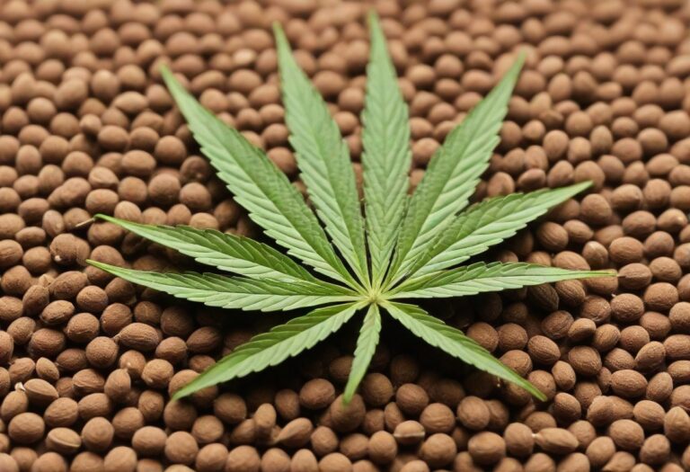 Cannabisblatt auf Cannabissamen – Bestellung aus dem EU-Ausland